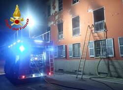 Incendio in via Huber a Germignaga