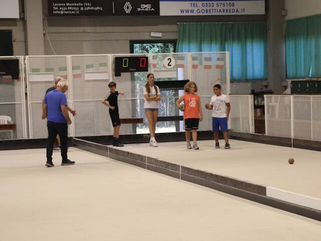Il laboratorio di bocce a Brezzo di Bedero