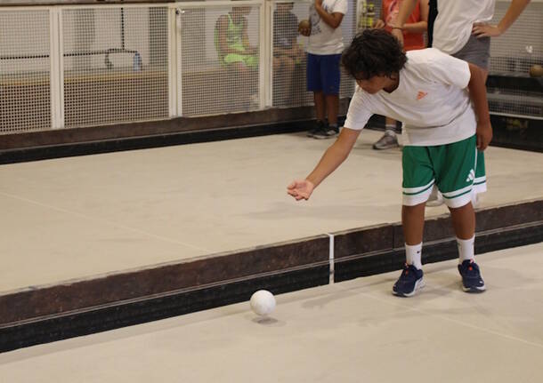 Il laboratorio di bocce a Brezzo di Bedero