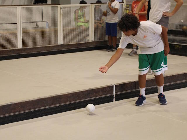 Il laboratorio di bocce a Brezzo di Bedero