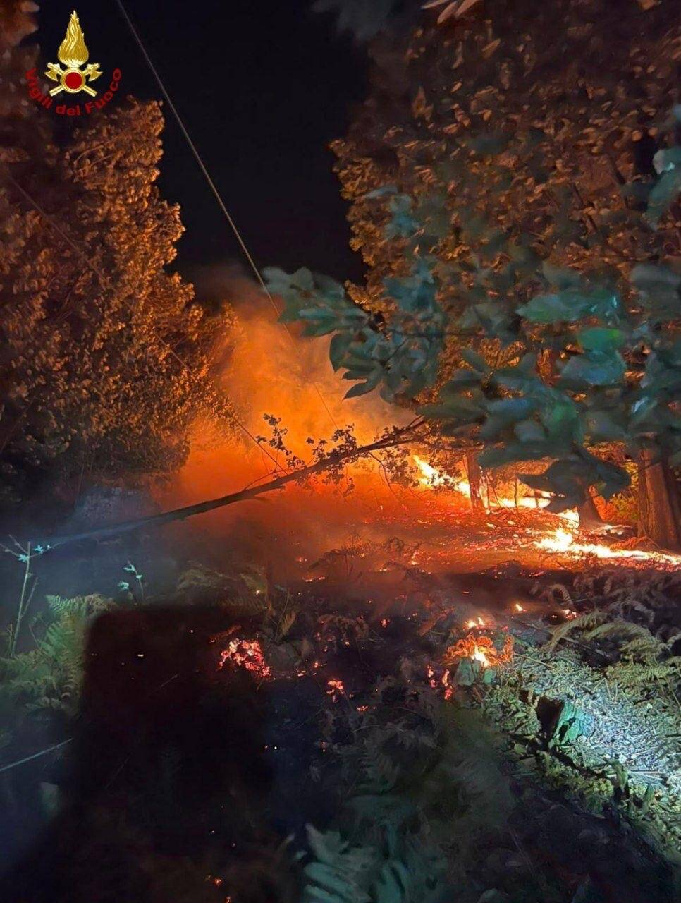 Notte di incendi nel Verbano Cusio Ossola